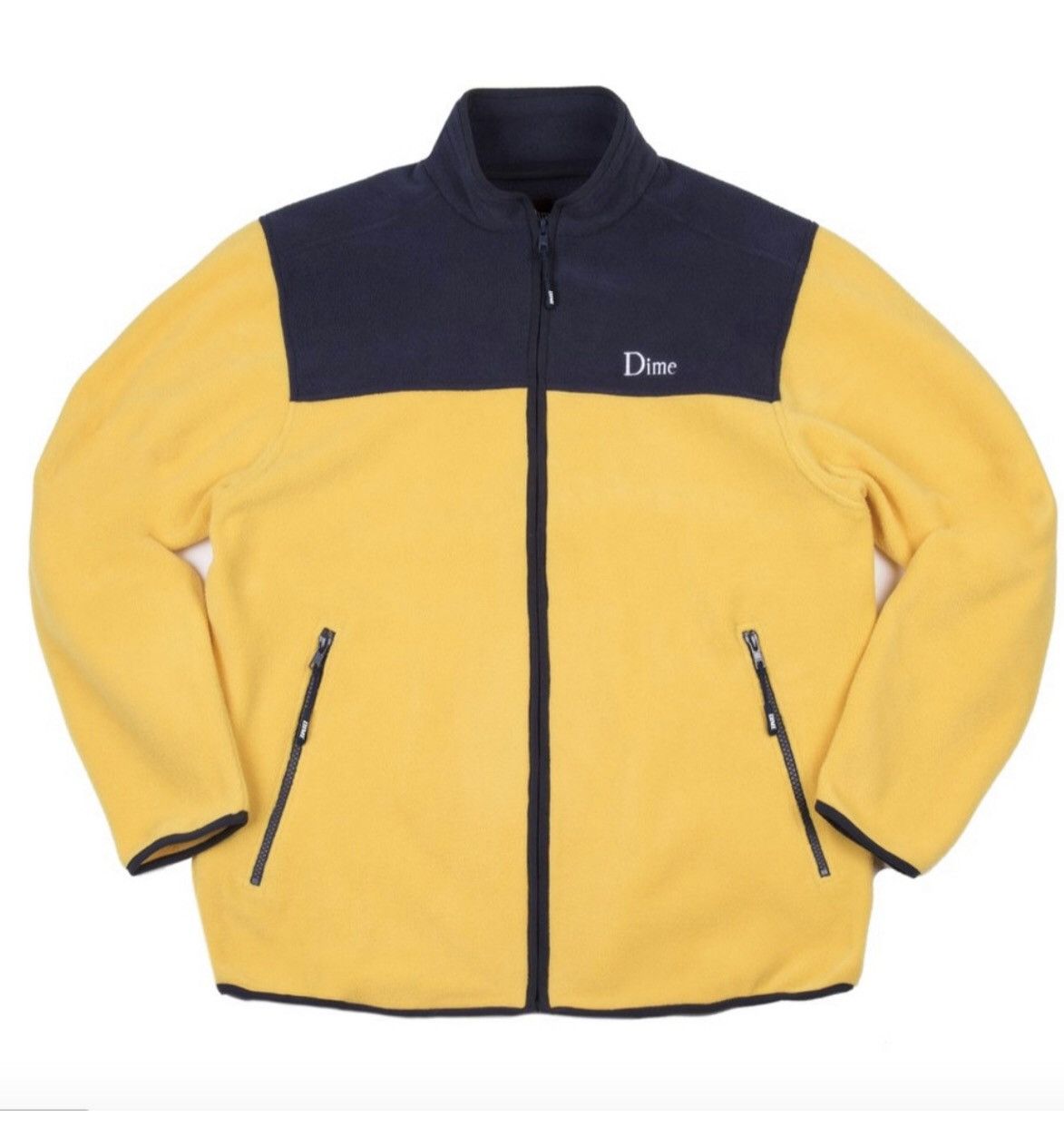 Dime DIME FLEECE JACKET (YELLOW/NAVY) | Grailed