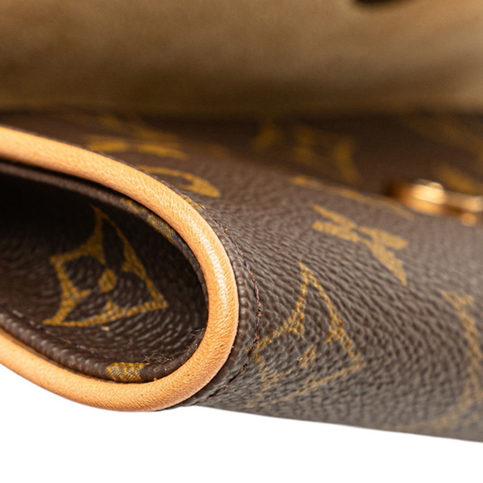 Louis Vuitton Louis Vuitton Monogram Pochette Twin PM Crossbody Mini Shoulder Bag M51854 Brown Leather Women's LOUIS VUITTON Size ONE SIZE - 5 Thumbnail