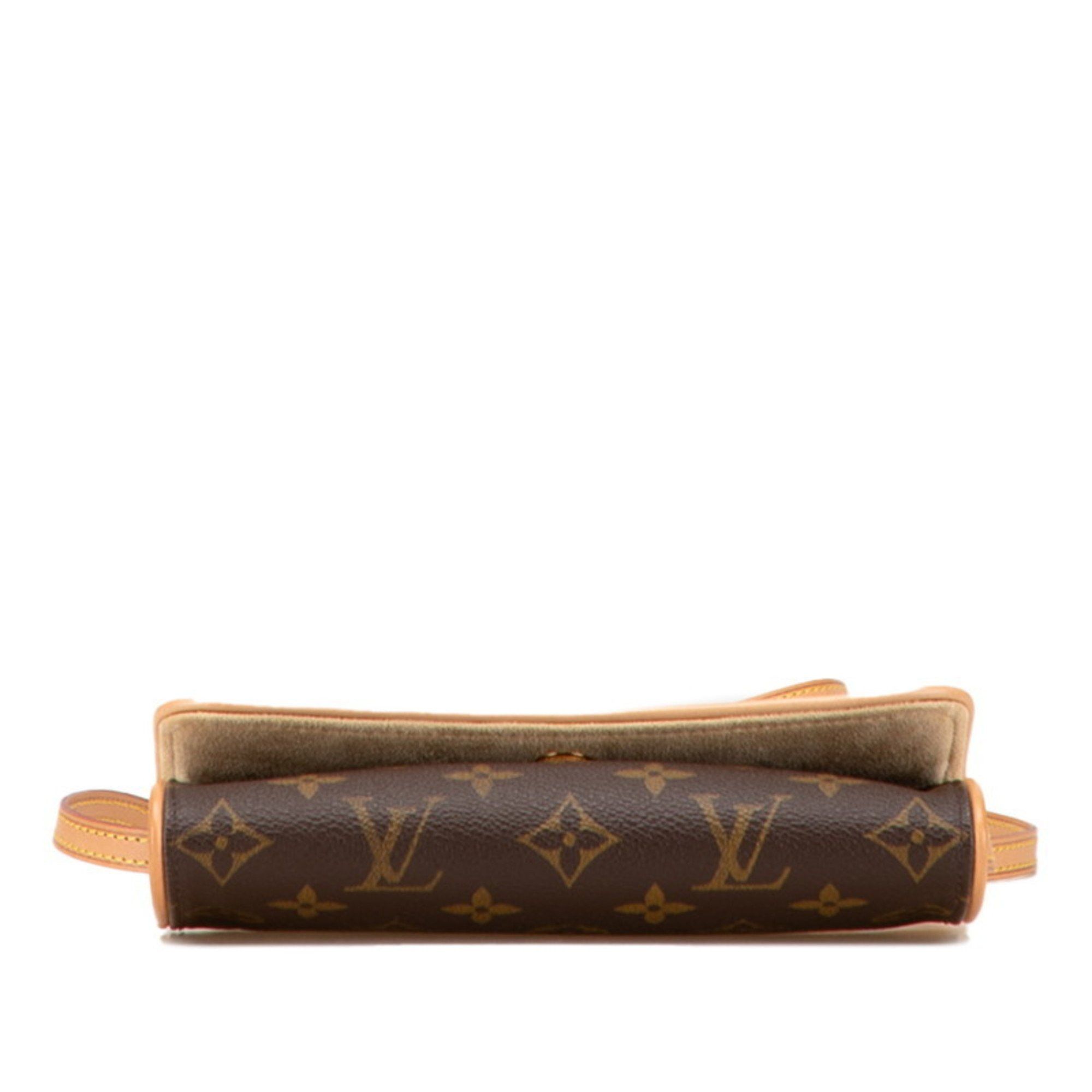 Louis Vuitton Louis Vuitton Monogram Pochette Twin PM Crossbody Mini Shoulder Bag M51854 Brown Leather Women's LOUIS VUITTON Size ONE SIZE - 3 Thumbnail