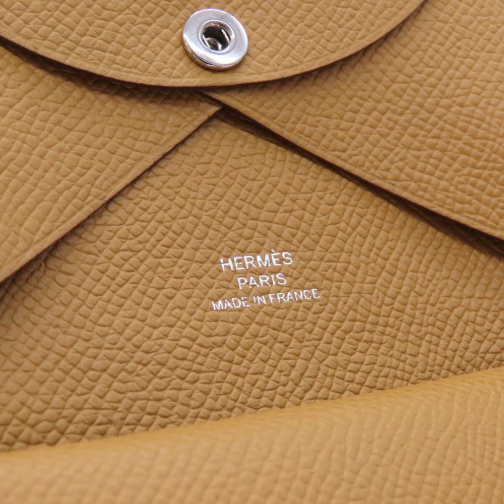 Hermes Hermes Hermes Calvi Duo Epsom 2way Coin Case Card Case Leather Coin Case Stamp B (2023) DUTY FREE for USA Size ONE SIZE - 4 Thumbnail