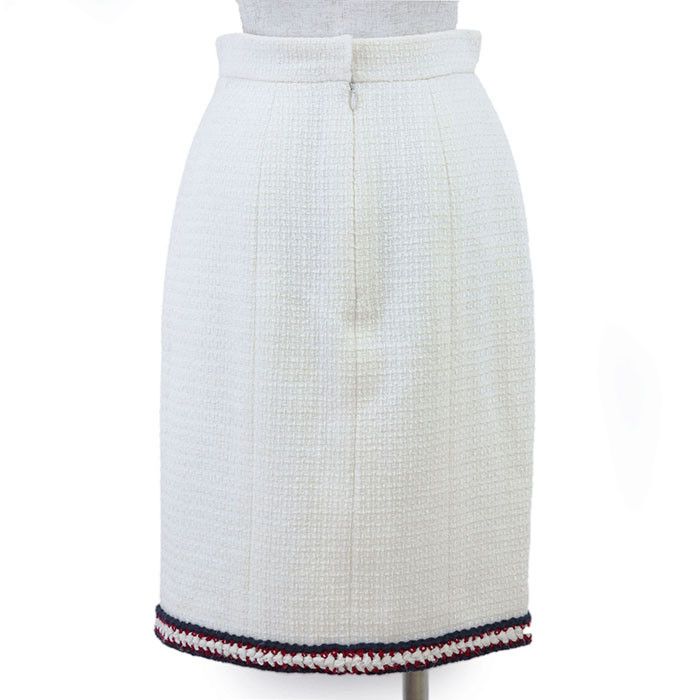 Chanel Chanel Chanel P38607 Tweed Wool Silk Skirt Natural Material Skirts P38607 DUTY FREE for USA Size ONE SIZE - 6 Thumbnail