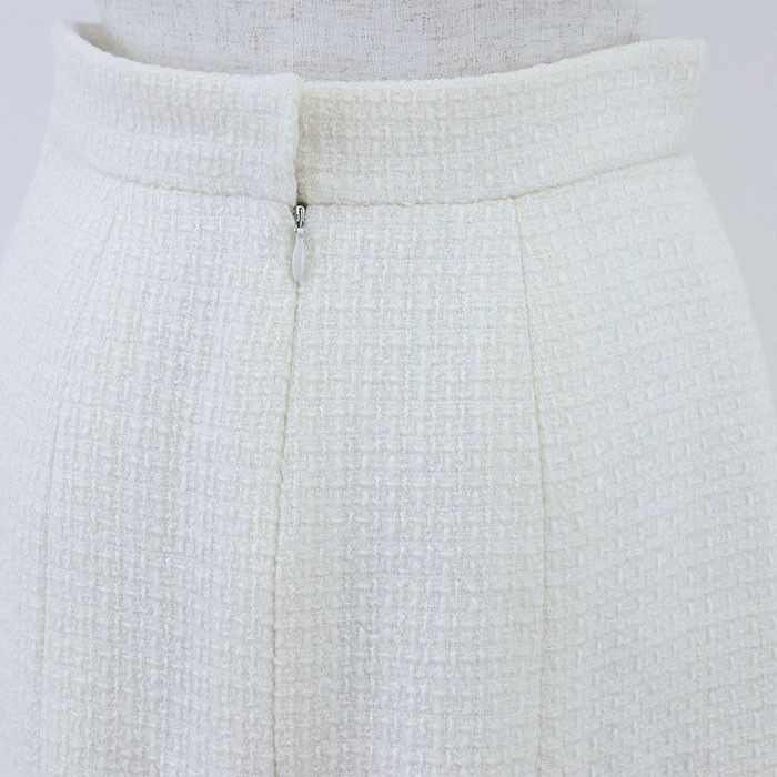 Chanel Chanel Chanel P38607 Tweed Wool Silk Skirt Natural Material Skirts P38607 DUTY FREE for USA Size ONE SIZE - 11 Thumbnail