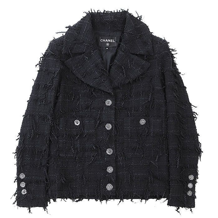 Chanel Chanel Chanel P72388 Tweed Cotton Jacket Cotton Outerwear P72388 DUTY FREE for USA Size ONE SIZE - 11 Thumbnail