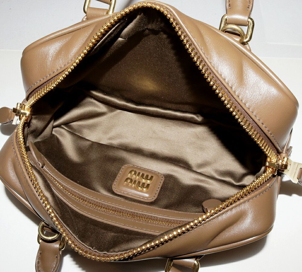 Miu Miu Miu Miu Miu Miu Arcadie Leather 2way Bag Leather Shoulder Bag 5BB142_ACR3_F0244_V_OON DUTY FREE for USA Size ONE SIZE - 4 Thumbnail