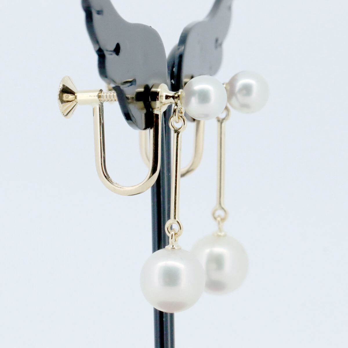 Mikimoto Mikimoto Mikimoto Pearl Au750 Earrings Crocodile skin Earrings DUTY FREE for USA Size ONE SIZE - 6 Thumbnail