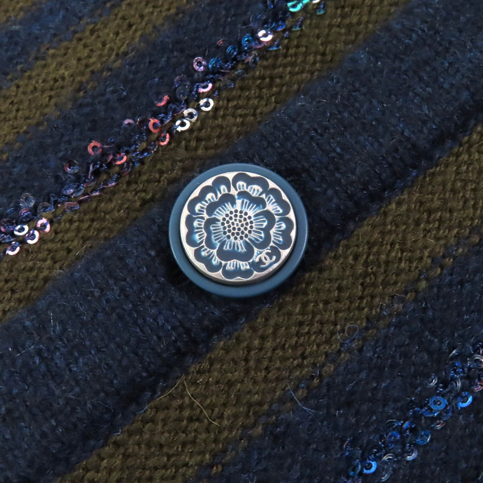 Chanel Chanel Chanel COCO Button Sequin Border Pattern Cashmere Dress Others Dresses P62936 DUTY FREE for USA Size ONE SIZE - 6 Thumbnail
