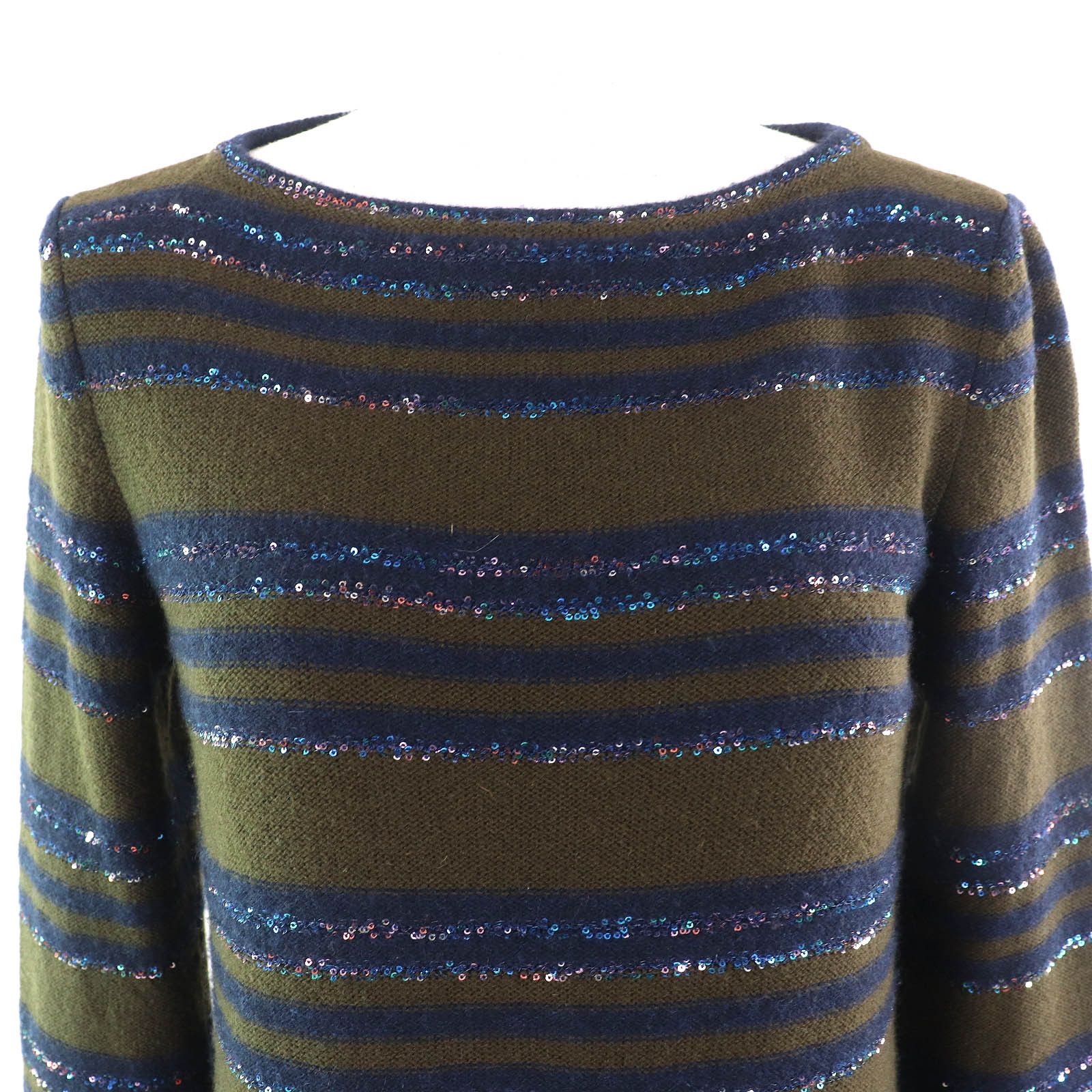 Chanel Chanel Chanel COCO Button Sequin Border Pattern Cashmere Dress Others Dresses P62936 DUTY FREE for USA Size ONE SIZE - 4 Thumbnail