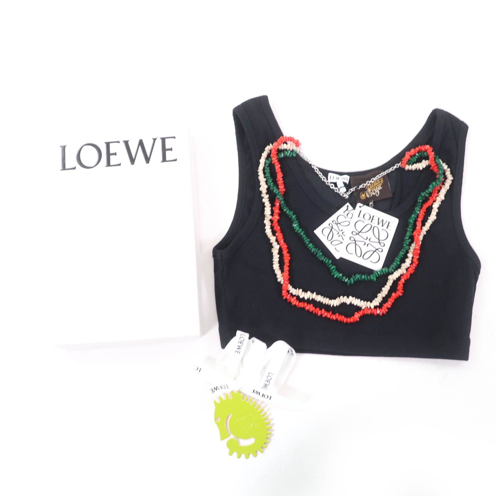 Loewe Loewe Loewe Paula's Ibiza Tank top Necklace Top Cotton Tops S616Y27X32 DUTY FREE for USA Size ONE SIZE - 2 Thumbnail