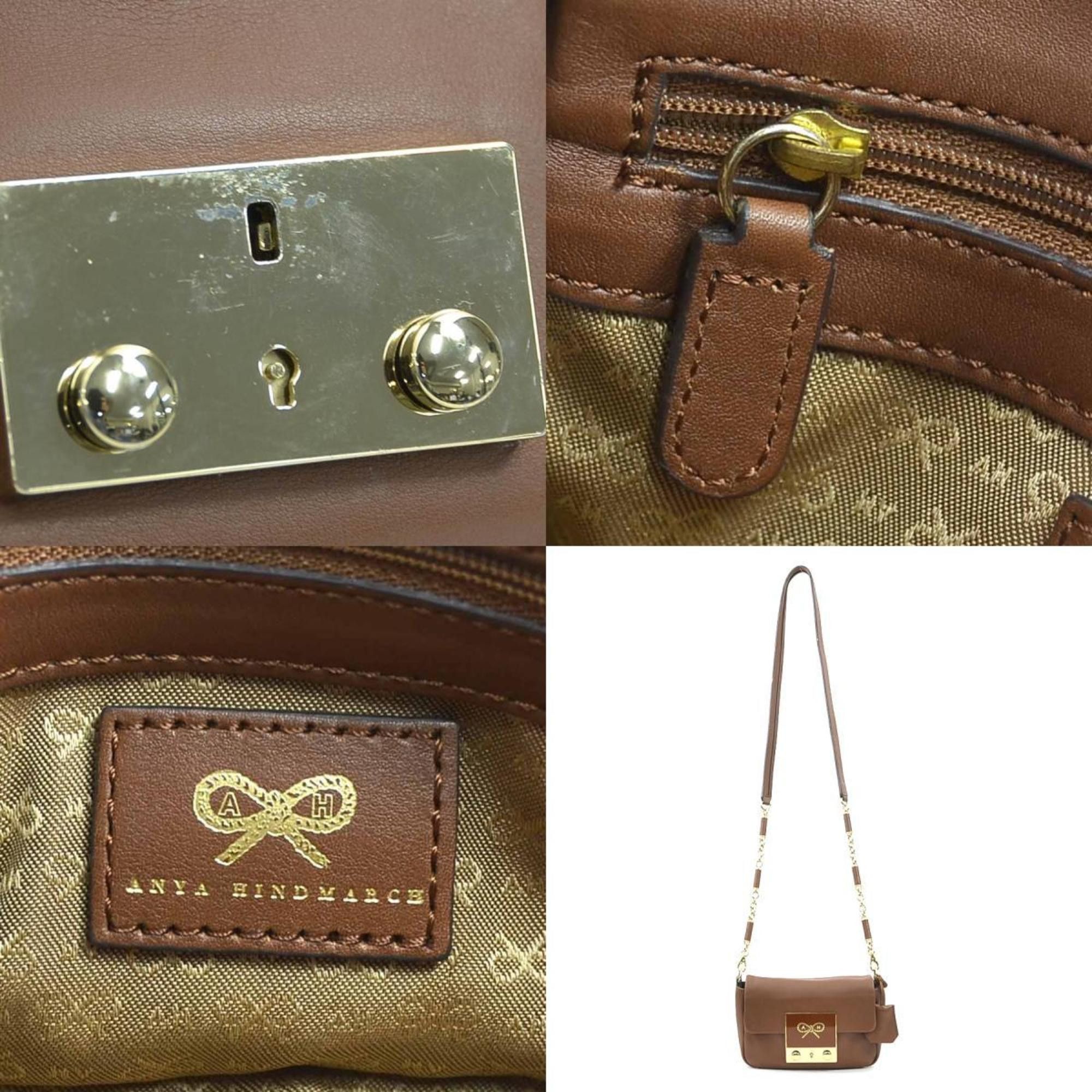 Anya Hindmarch Anya Hindmarch Women's Brown Leather Shoulder Bag (R10826A) Size ONE SIZE - 5 Thumbnail