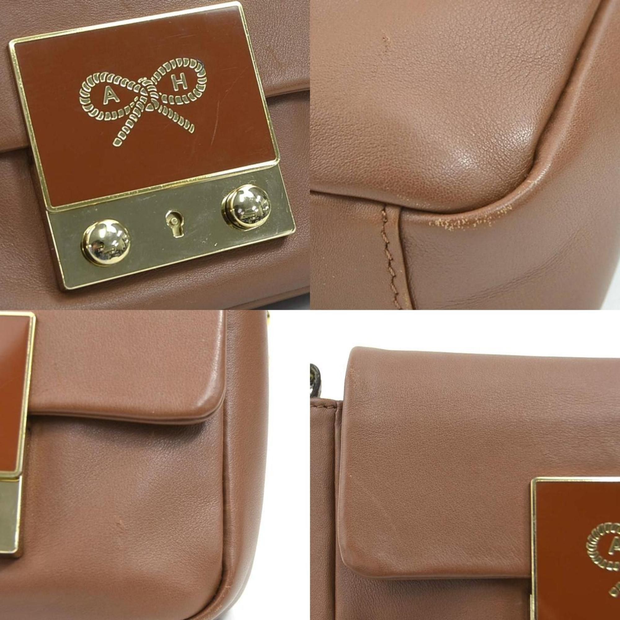 Anya Hindmarch Anya Hindmarch Women's Brown Leather Shoulder Bag (R10826A) Size ONE SIZE - 4 Thumbnail