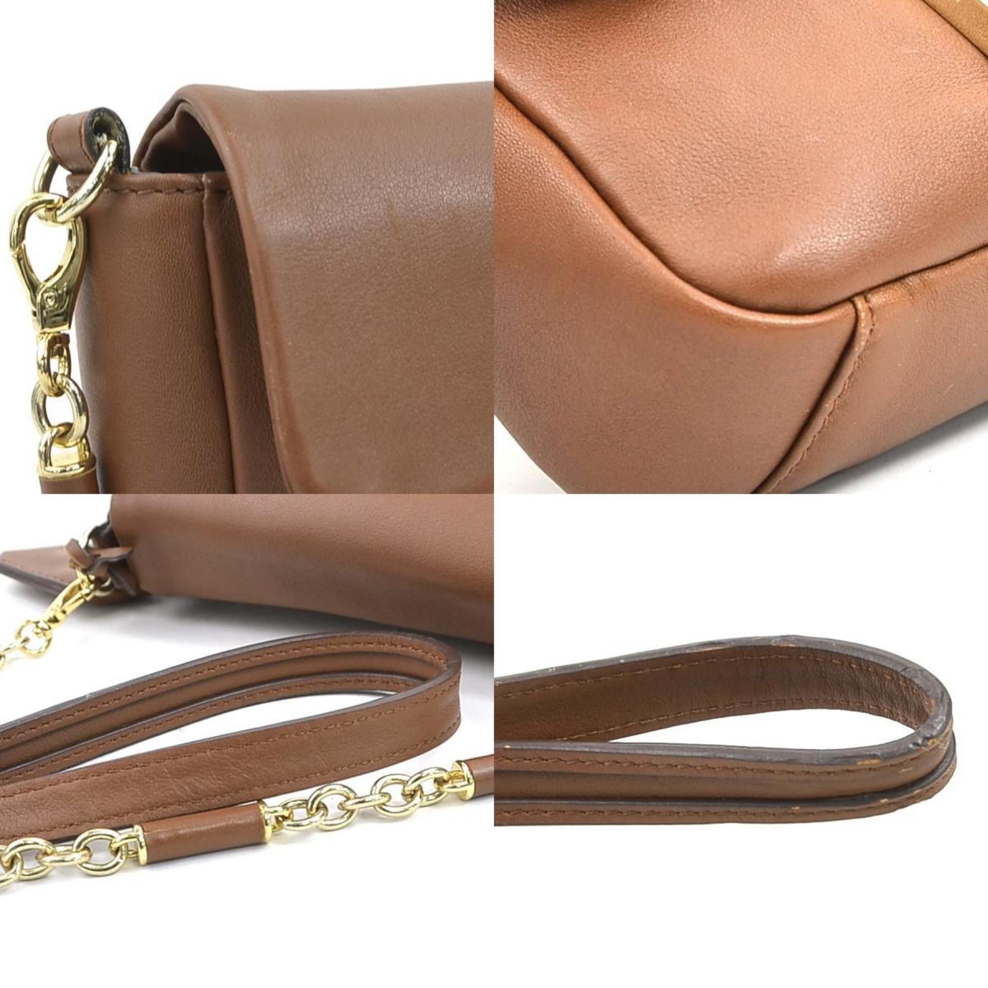 Anya Hindmarch Anya Hindmarch Women's Brown Leather Shoulder Bag (R10826A) Size ONE SIZE - 3 Thumbnail