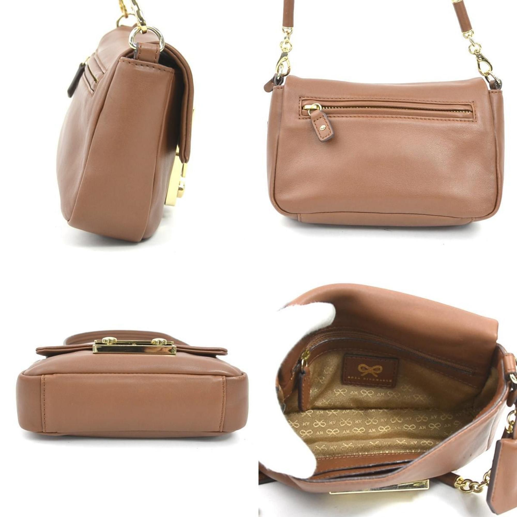 Anya Hindmarch Anya Hindmarch Women's Brown Leather Shoulder Bag (R10826A) Size ONE SIZE - 2 Thumbnail