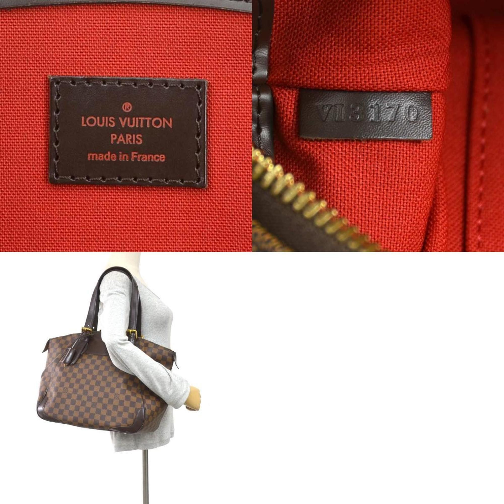 Louis Vuitton Louis Vuitton Damier Verona GM Shoulder Bag in Canvas and Ebene Leather, Women's, N41119 90190a Size ONE SIZE - 5 Thumbnail