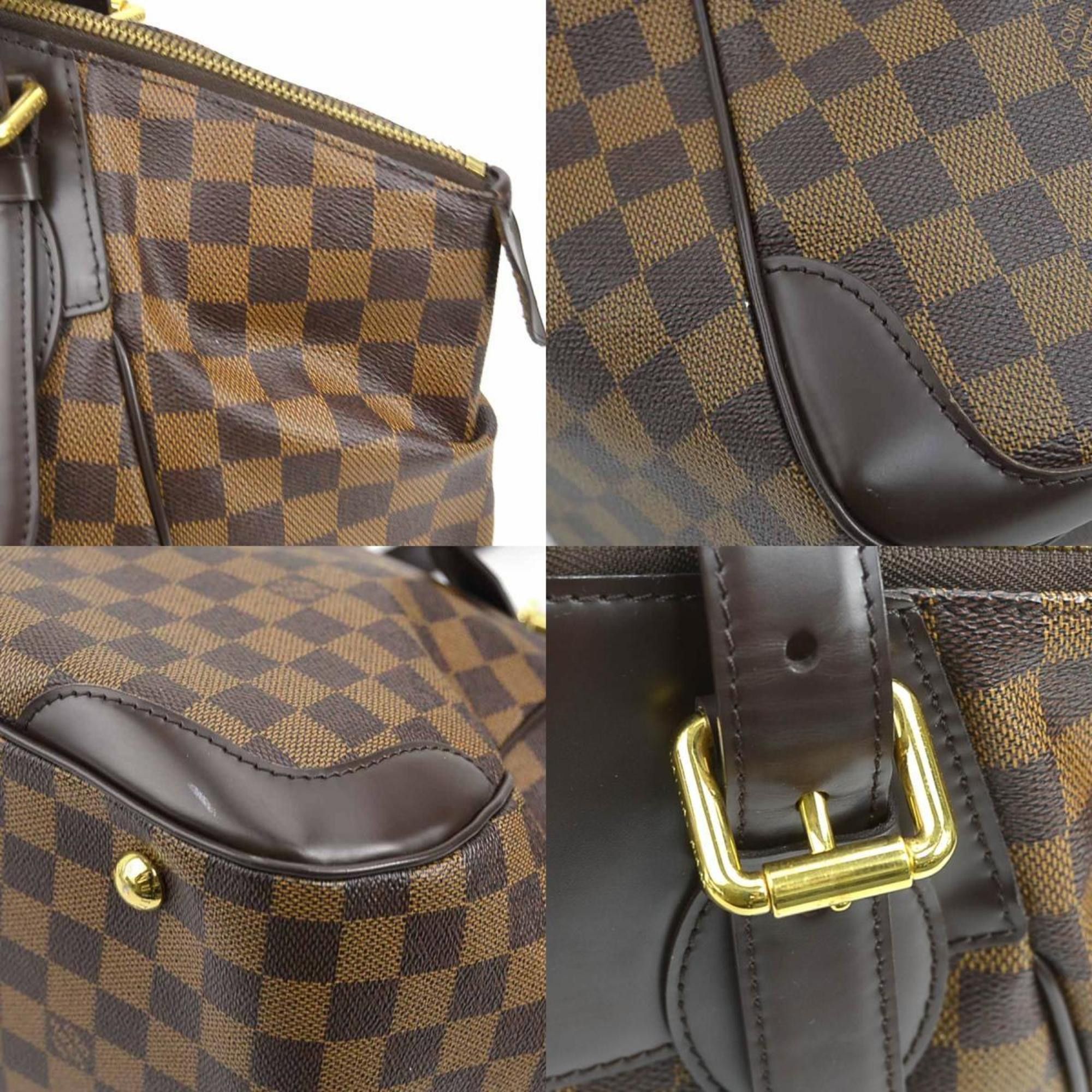 Louis Vuitton Louis Vuitton Damier Verona GM Shoulder Bag in Canvas and Ebene Leather, Women's, N41119 90190a Size ONE SIZE - 4 Thumbnail