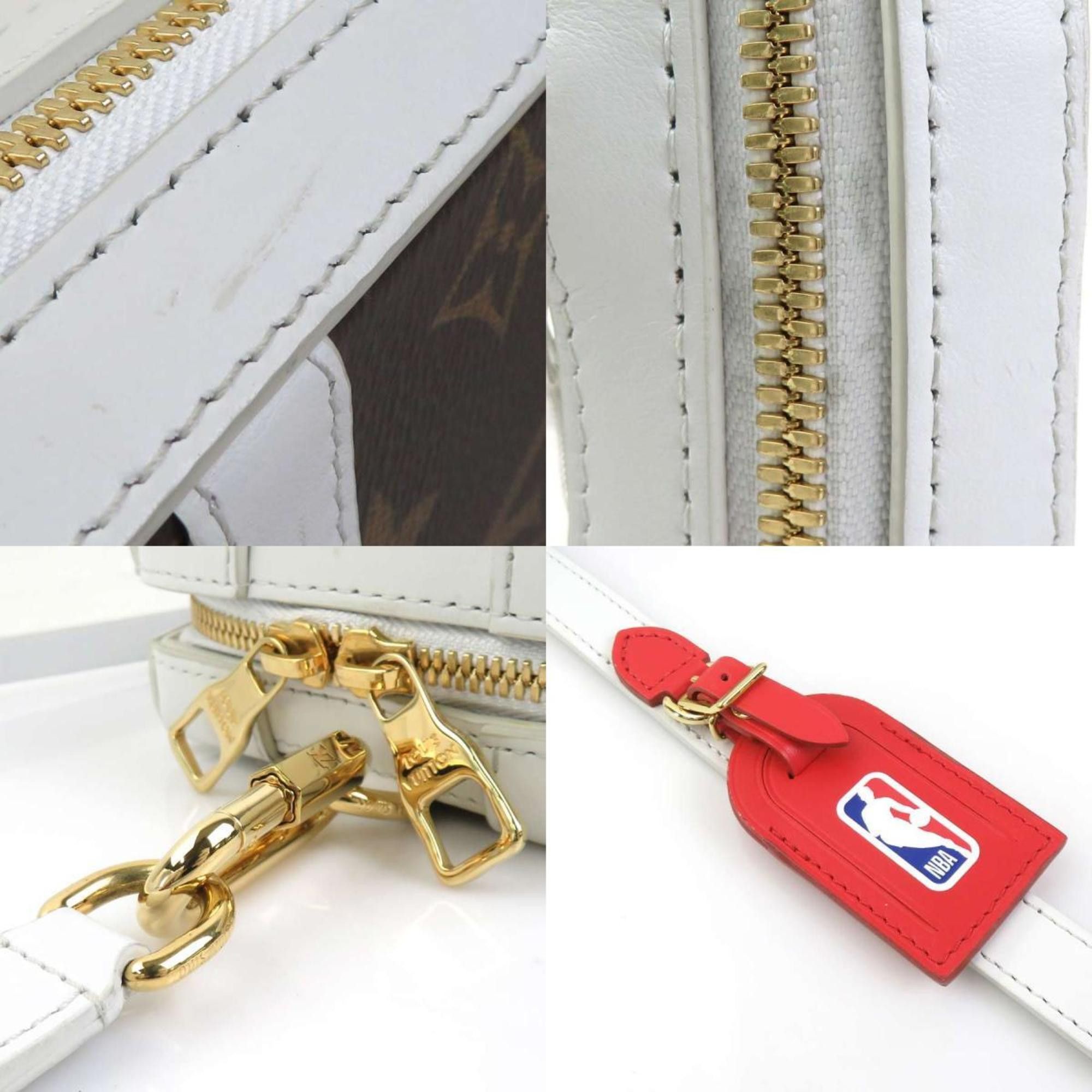 Louis Vuitton Louis Vuitton LV x NBA Monogram Soft Trunk Phone Box Body Bag in Canvas, Brown and White, Men's, M80102 90195a Size ONE SIZE - 4 Thumbnail