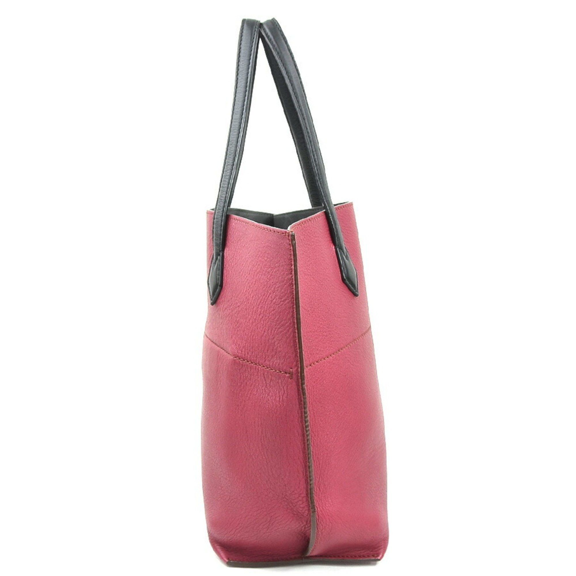 Fendi FENDI All-in Leather Tote Bag, Bordeaux and Black, Women's, 8BH262-P07, e60971a Size ONE SIZE - 2 Thumbnail