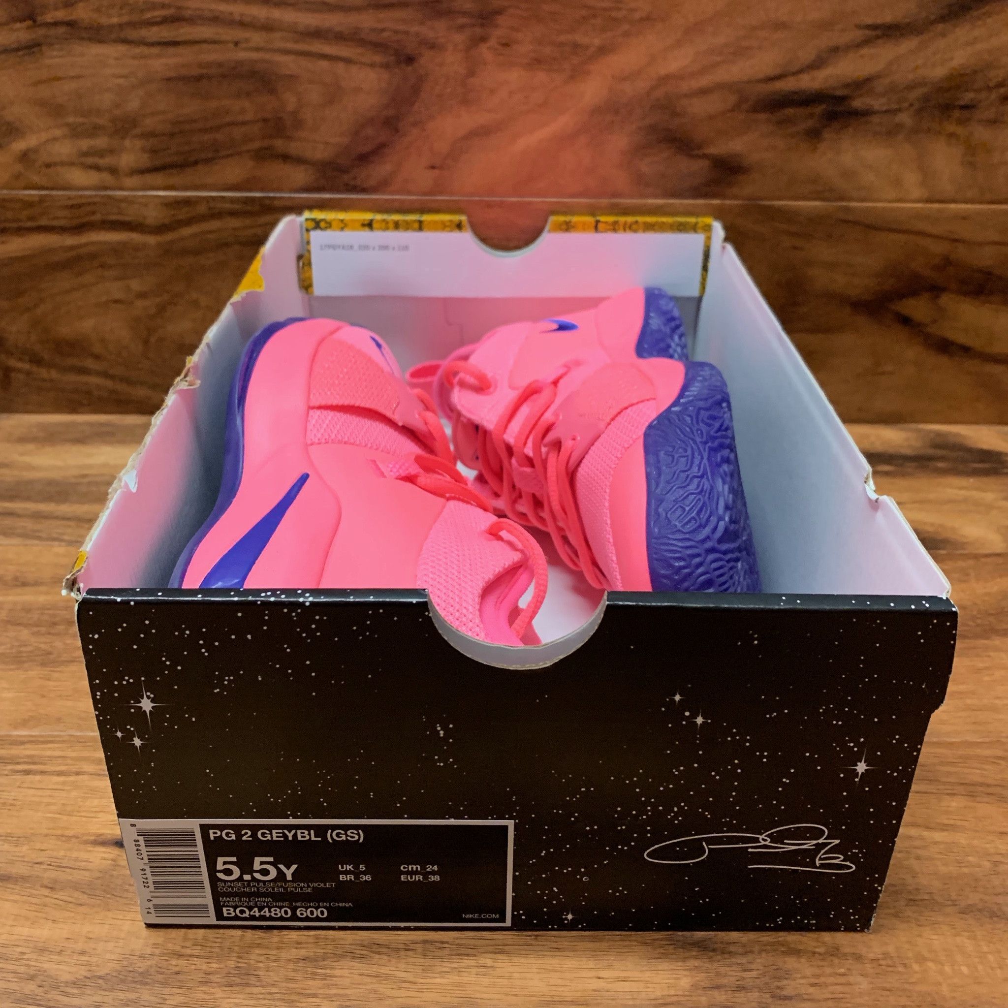 Nike 2018 Nike PG 2 GEYBL GS Sunset Pulse Pink Sample FINAL SALE Grailed