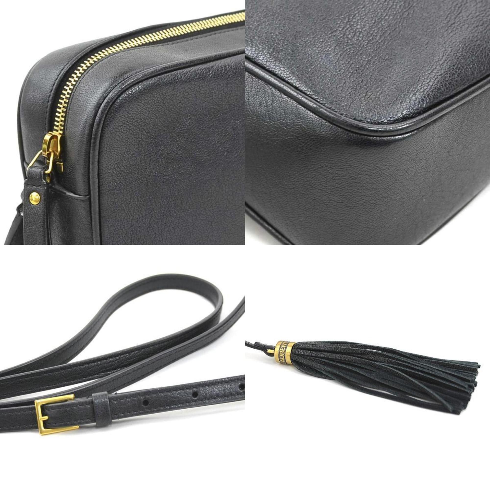 Saint Laurent Paris Saint Laurent Lou Shoulder Bag in Black and Gold Leather, Women's, 612542 90188a Size ONE SIZE - 3 Thumbnail