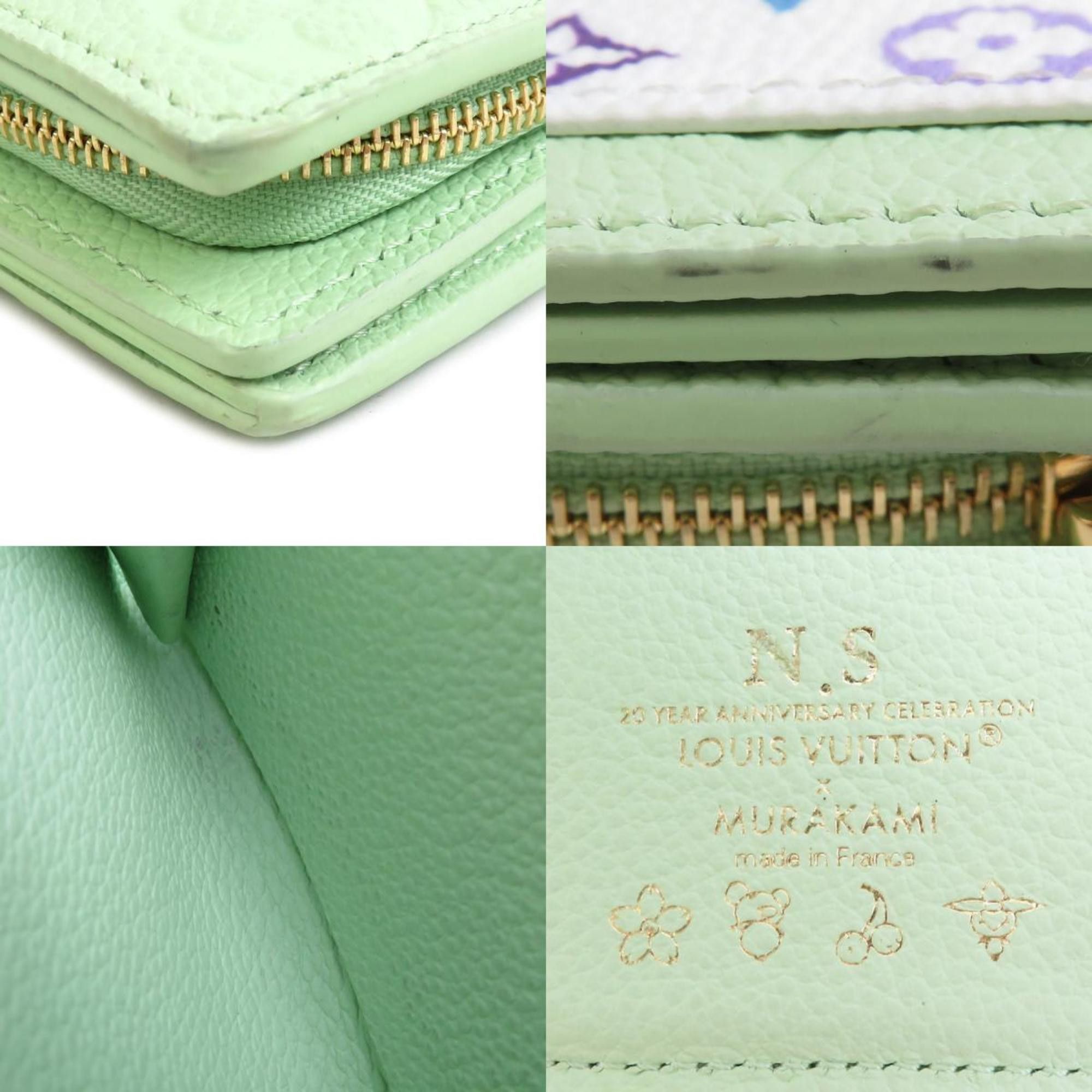 Louis Vuitton Louis Vuitton Bi-fold Wallet LV×TM Monogram Empreinte Portefeuille Qu Green Tea Women's M13619 r10830a Size ONE SIZE - 5 Thumbnail