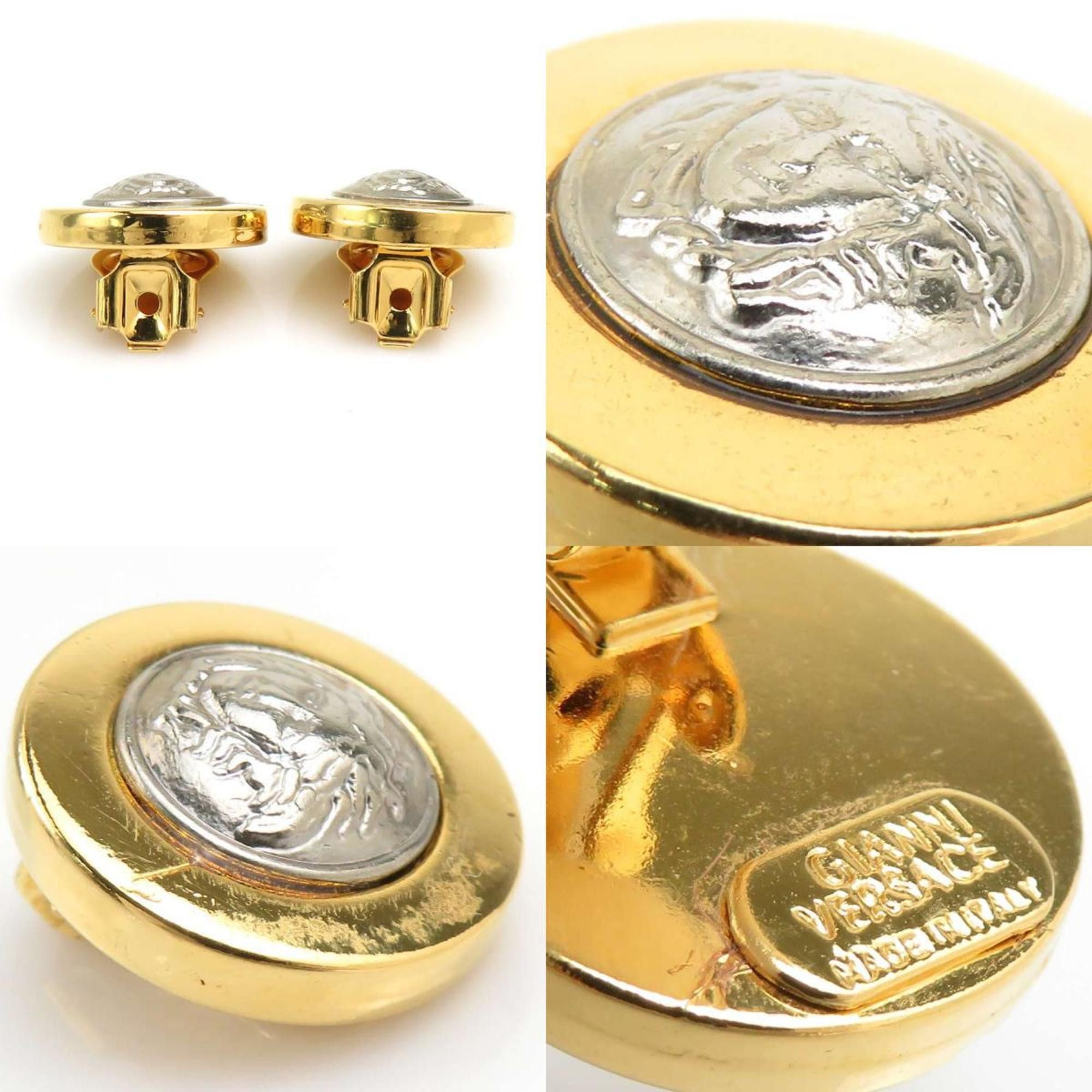 Versace Gianni Versace Medusa Earrings in Gold and Silver for Women (h31628a) Size ONE SIZE - 5 Thumbnail