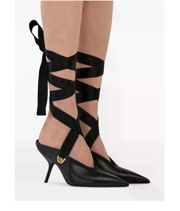 Salvatore Ferragamo Ferragamo Ribbon Detailed Pumps SIZE 8 Size ONE SIZE - 3 Thumbnail