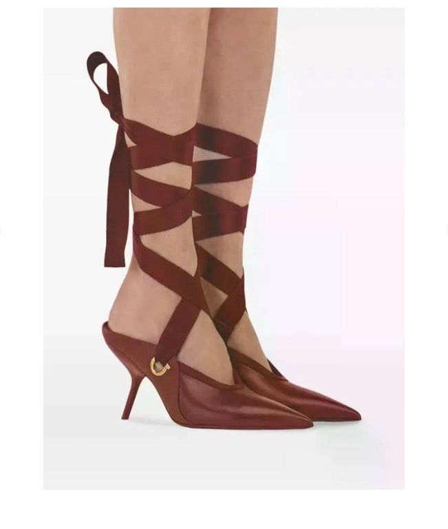Salvatore Ferragamo Ferragamo Ribbon Detailed Pumps SIZE 6.5 Size ONE SIZE - 2 Thumbnail