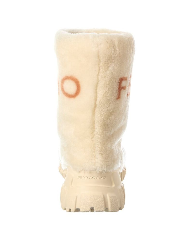 Salvatore Ferragamo Ferragamo Delphi Shearling logo Boots SIZE 9 Size ONE SIZE - 3 Thumbnail
