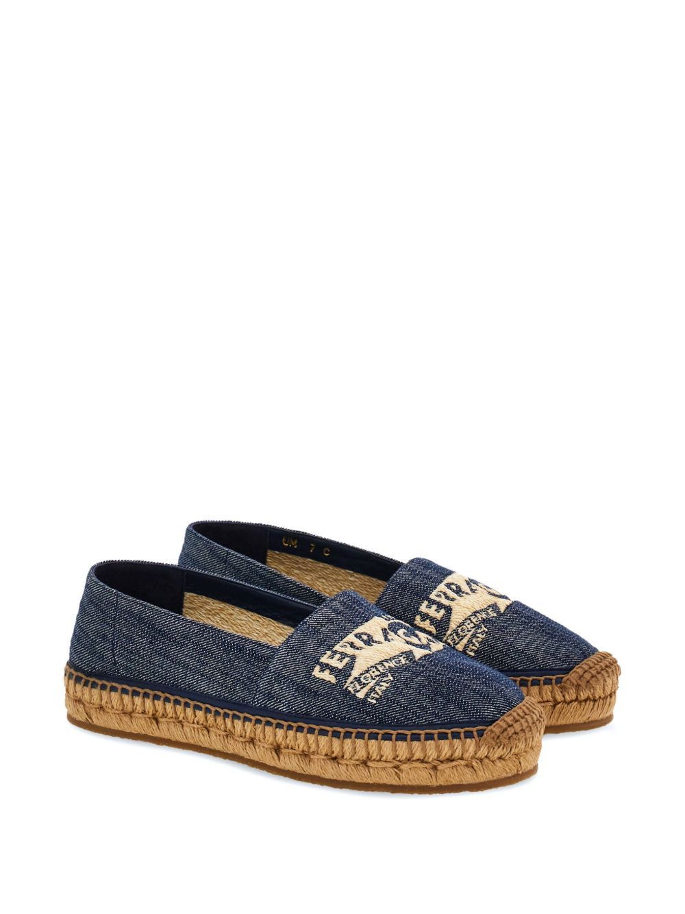 Salvatore Ferragamo Ferragamo Denim Espadrilles SIZE 7.5 Size ONE SIZE - 2 Thumbnail