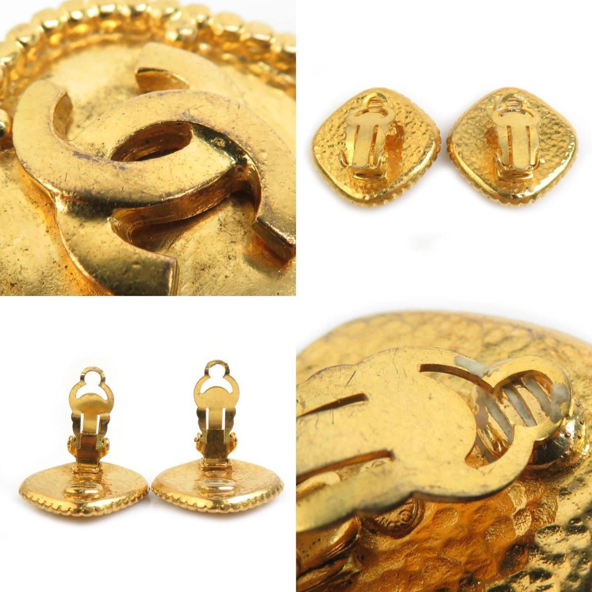 Chanel CHANEL Coco Mark Metal Gold Earrings for Women e60981i Size ONE SIZE - 4 Thumbnail