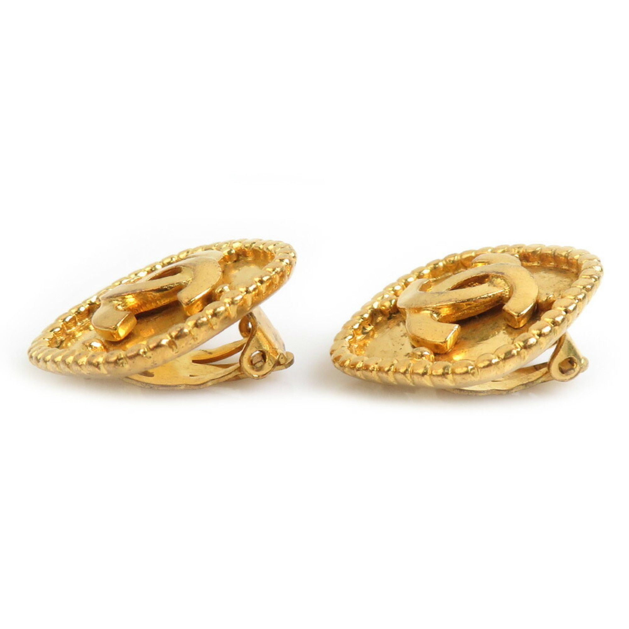 Chanel CHANEL Coco Mark Metal Gold Earrings for Women e60981i Size ONE SIZE - 2 Thumbnail