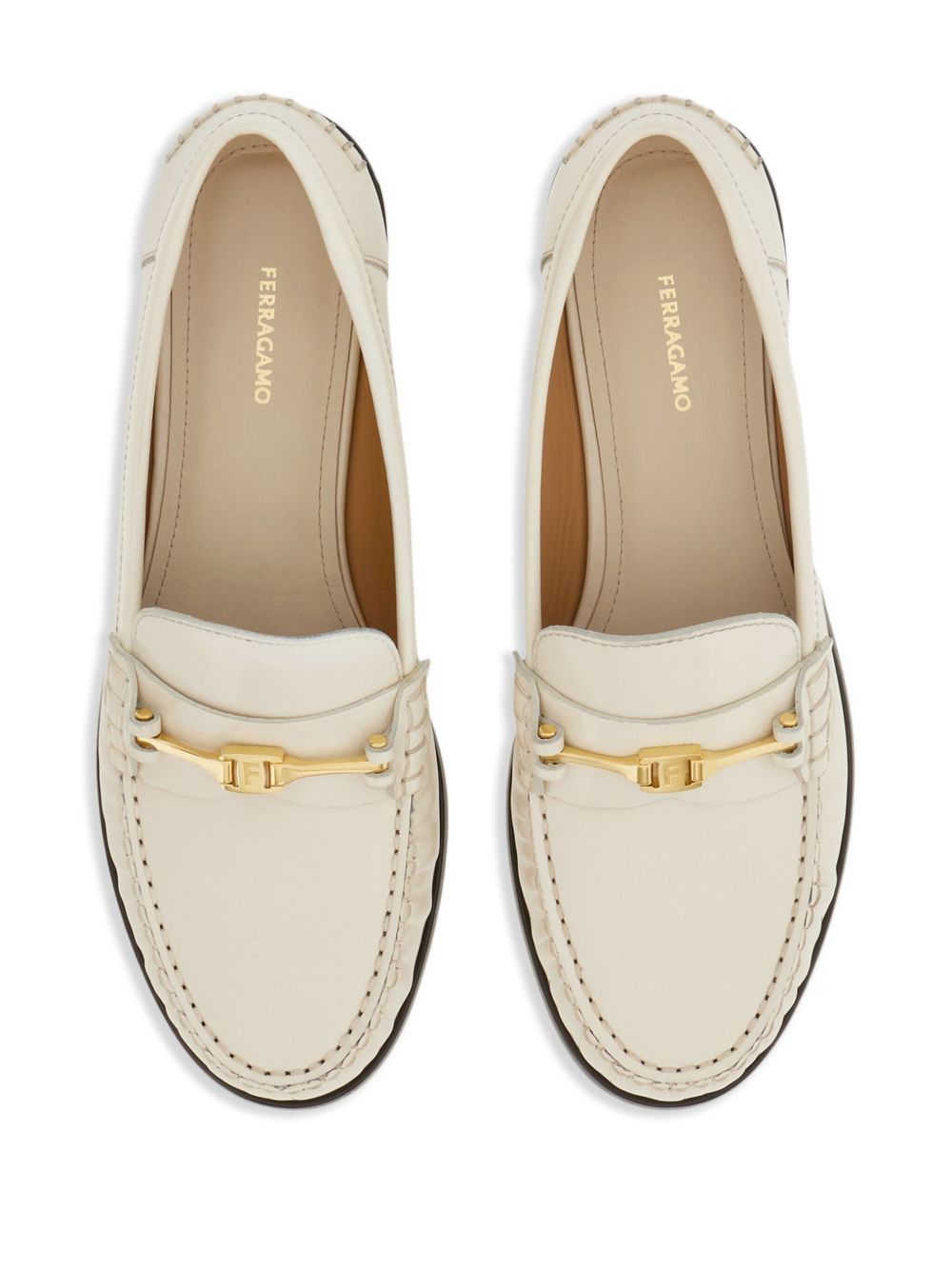 Salvatore Ferragamo Ferragamo F Buckle Loafers SIZE 11 Size ONE SIZE - 3 Thumbnail