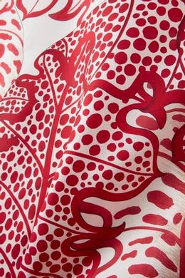 Salvatore Ferragamo Ferragamo Foliage Print Silk Scarf Size ONE SIZE - 2 Thumbnail