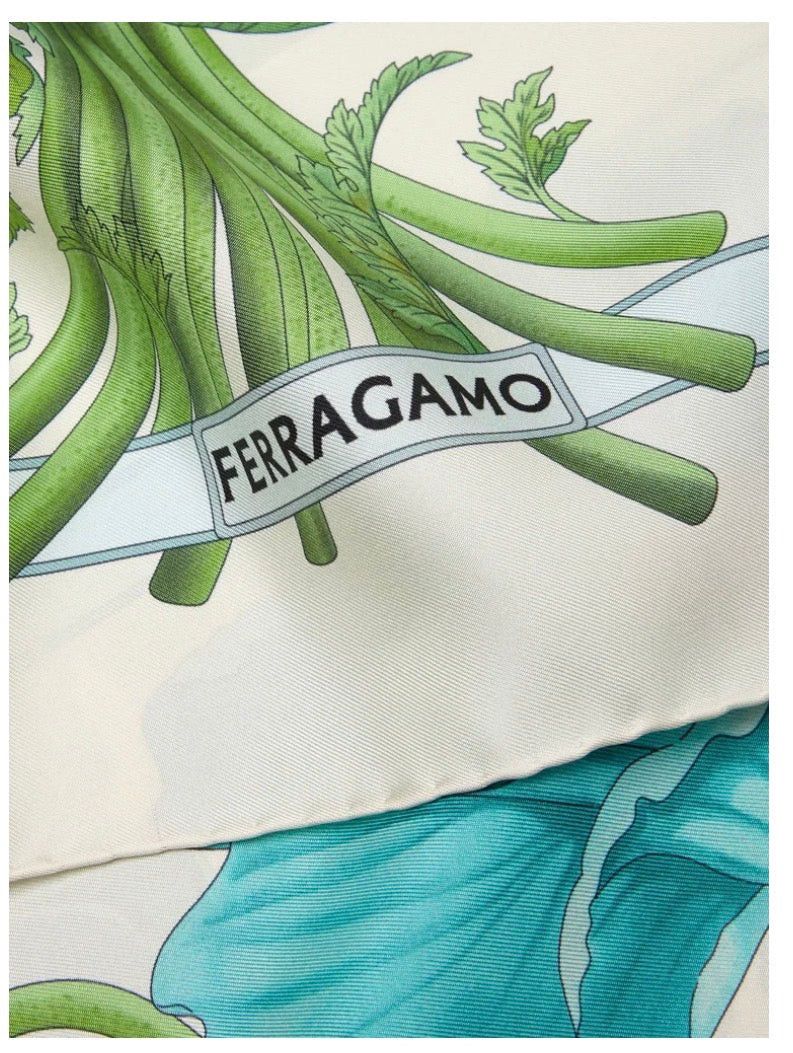 Salvatore Ferragamo Ferragamo Poppies Print Silk Size ONE SIZE - 2 Thumbnail