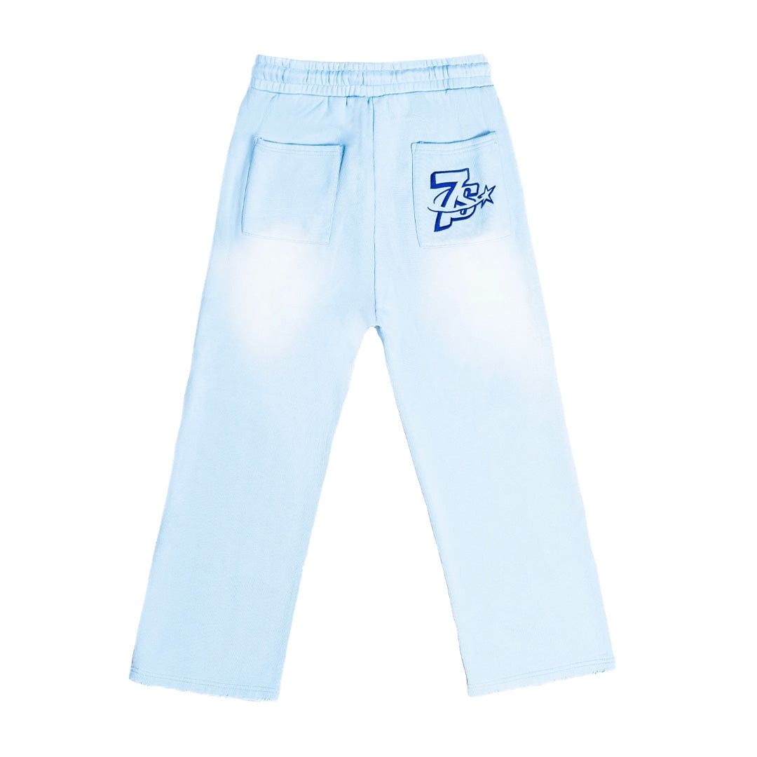 TRIPLE SEVENS All Star Sweatpants Blue Size 36" / US 14 / IT 50 - 2 Thumbnail