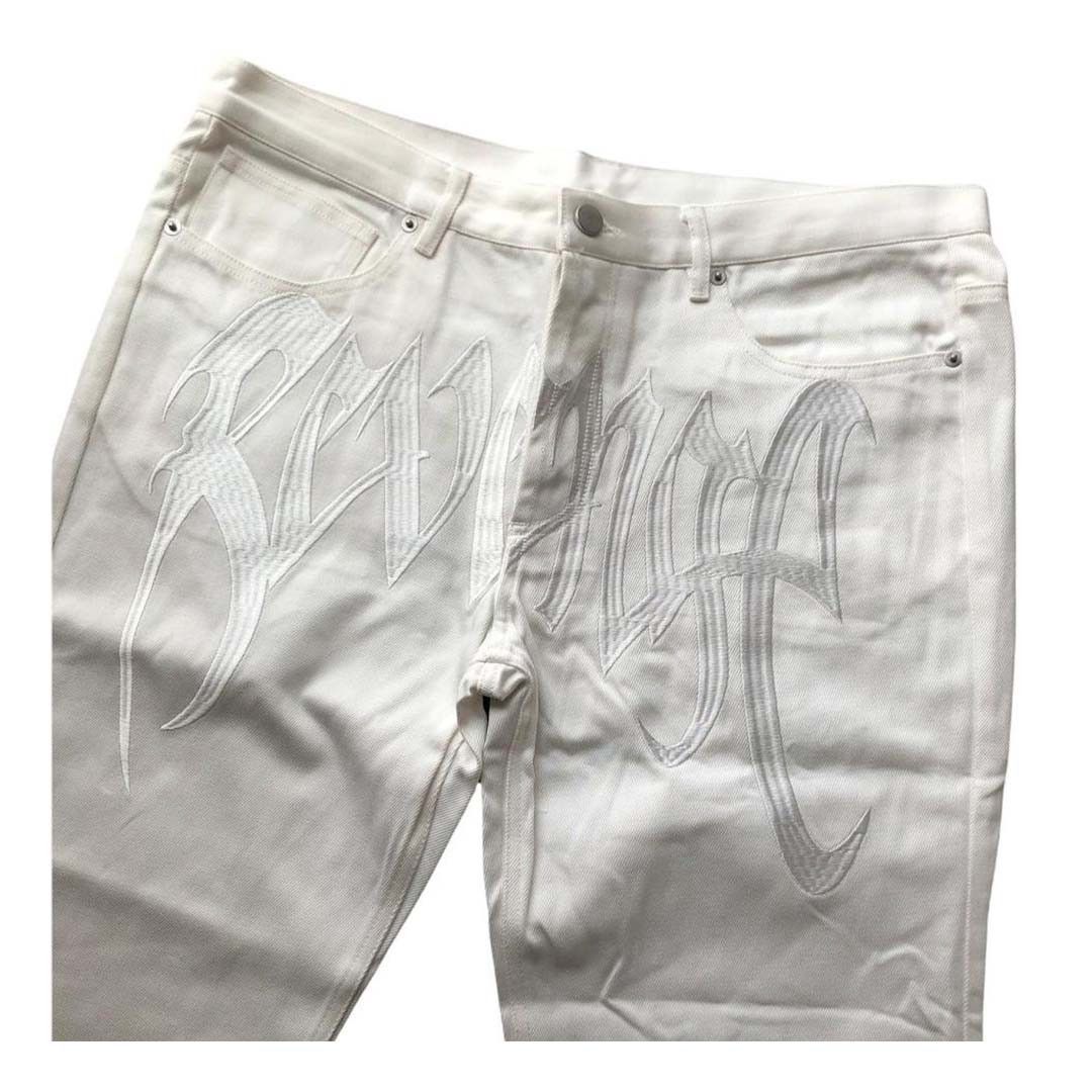 Revenge White Denim Jeans Size 30" / US 8 / IT 44 - 2 Thumbnail