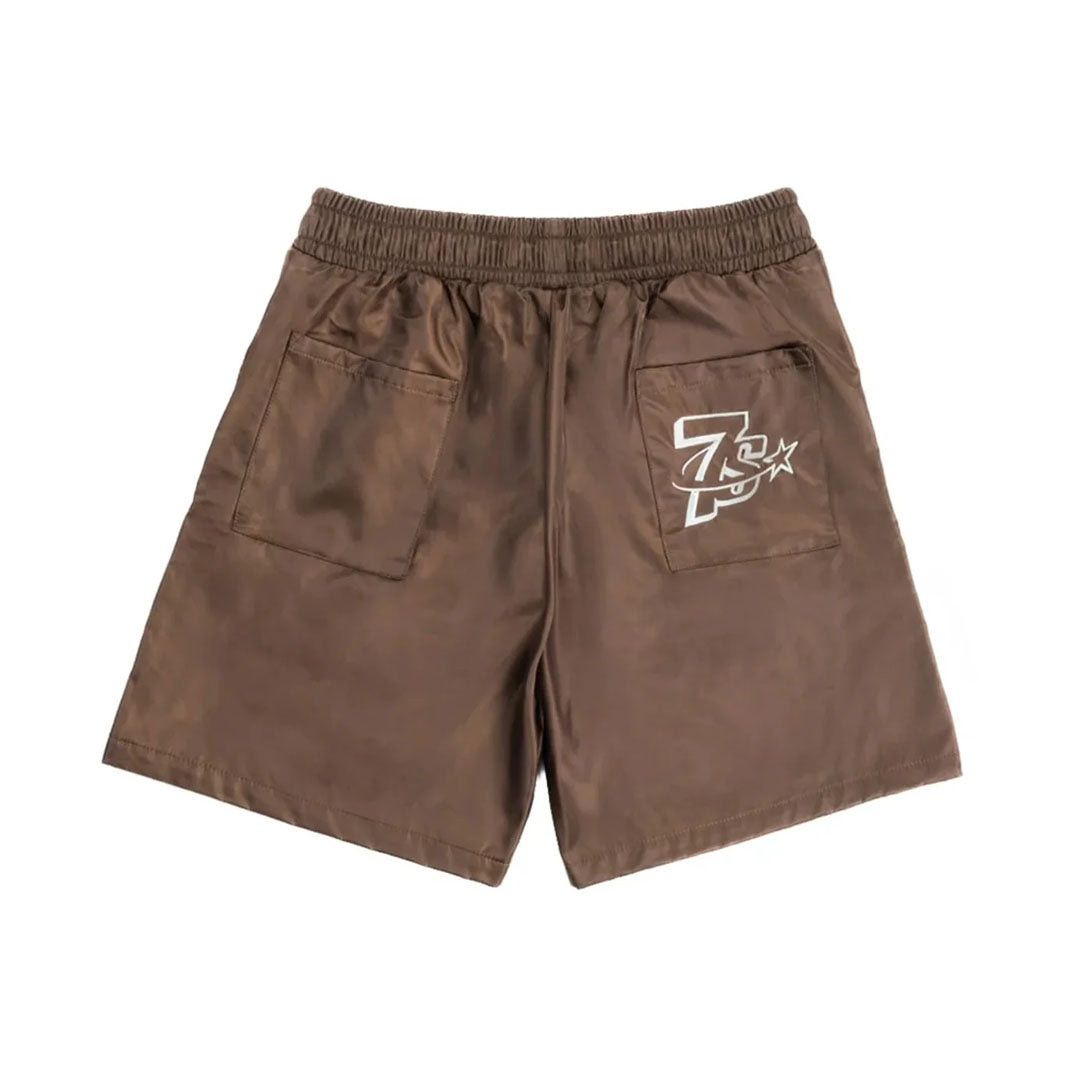 TRIPLE SEVENS Nylon Shorts Brown Size 27" / US 4 / IT 40 - 2 Thumbnail