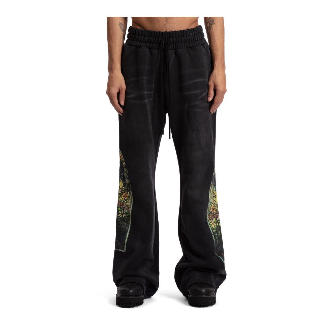 Who Decides War Faded Black Coal Sweatpants Size 26" / US 2 / IT 38 - 2 Thumbnail