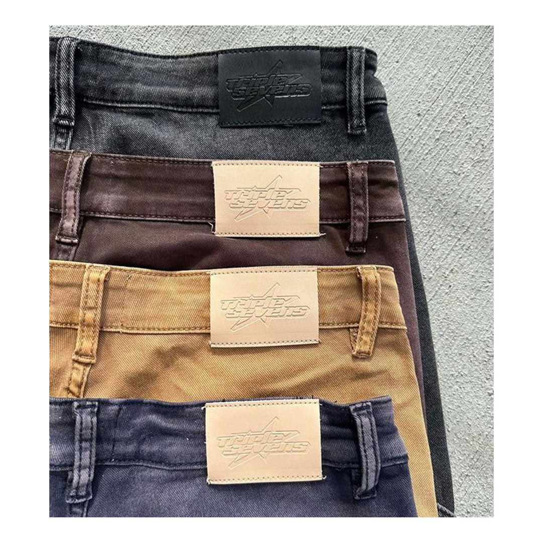 TRIPLE SEVENS Flare Denim Brown Pants Size 26" / US 2 / IT 38 - 2 Thumbnail