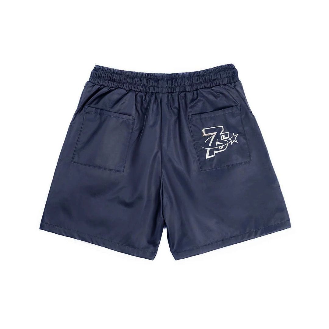 TRIPLE SEVENS Nylon Shorts Navy Size 27" / US 4 / IT 40 - 2 Thumbnail