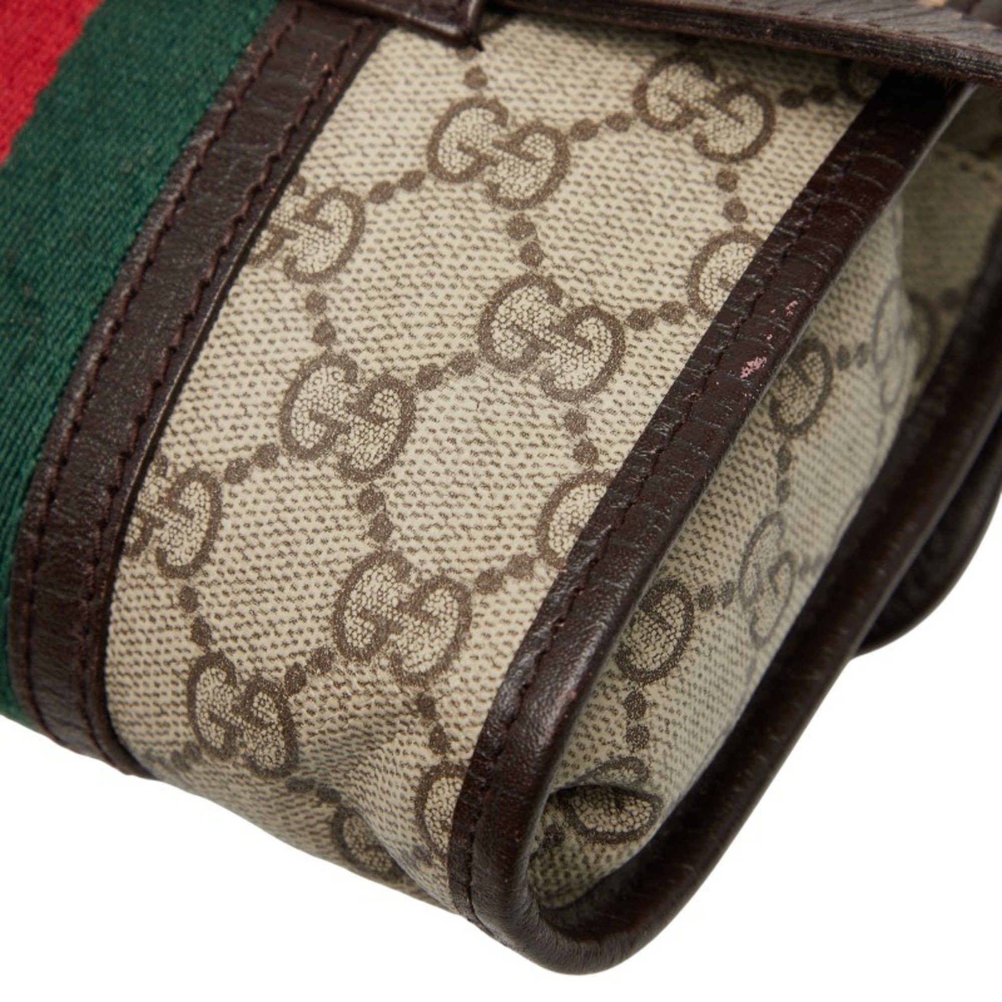 Gucci Gucci Sherry Line GG Supreme Body Bag/Waist Bag 152597 Beige Multicolor Leather Women's GUCCI Size ONE SIZE - 7 Thumbnail