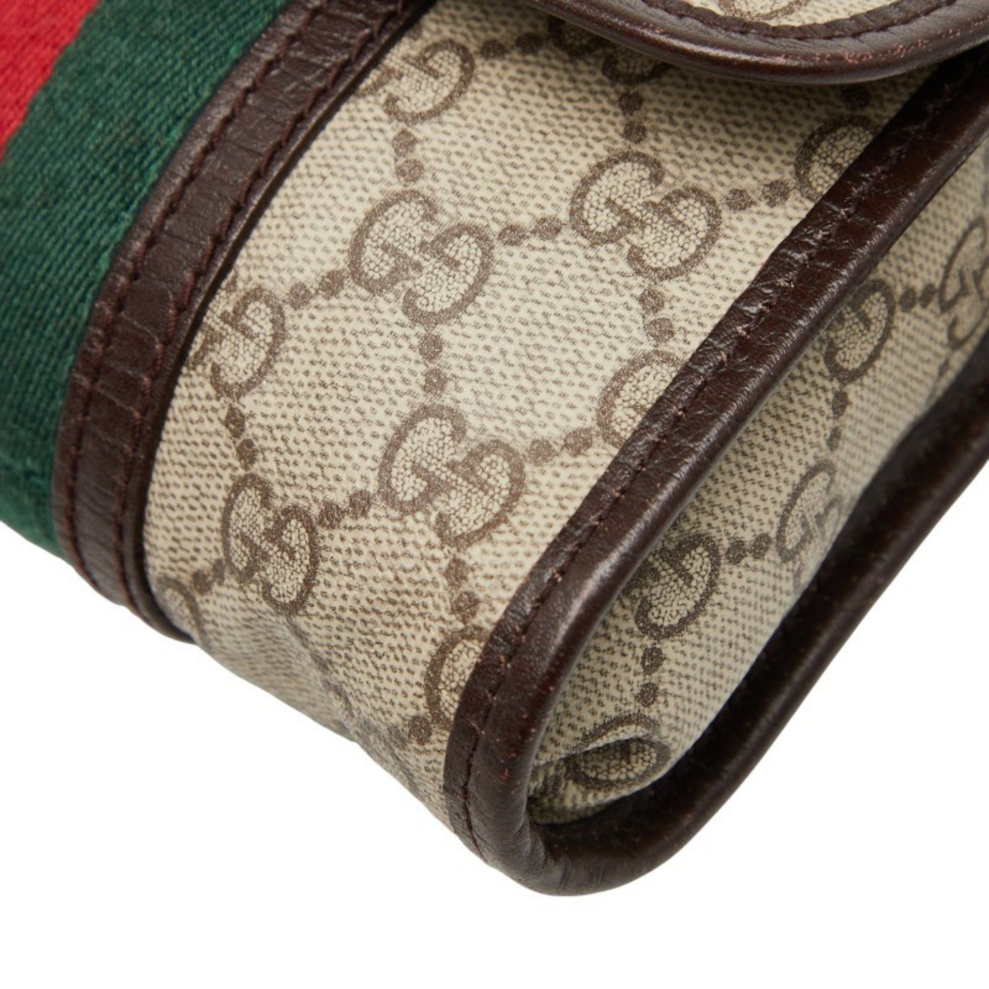 Gucci Gucci Sherry Line GG Supreme Body Bag/Waist Bag 152597 Beige Multicolor Leather Women's GUCCI Size ONE SIZE - 5 Thumbnail
