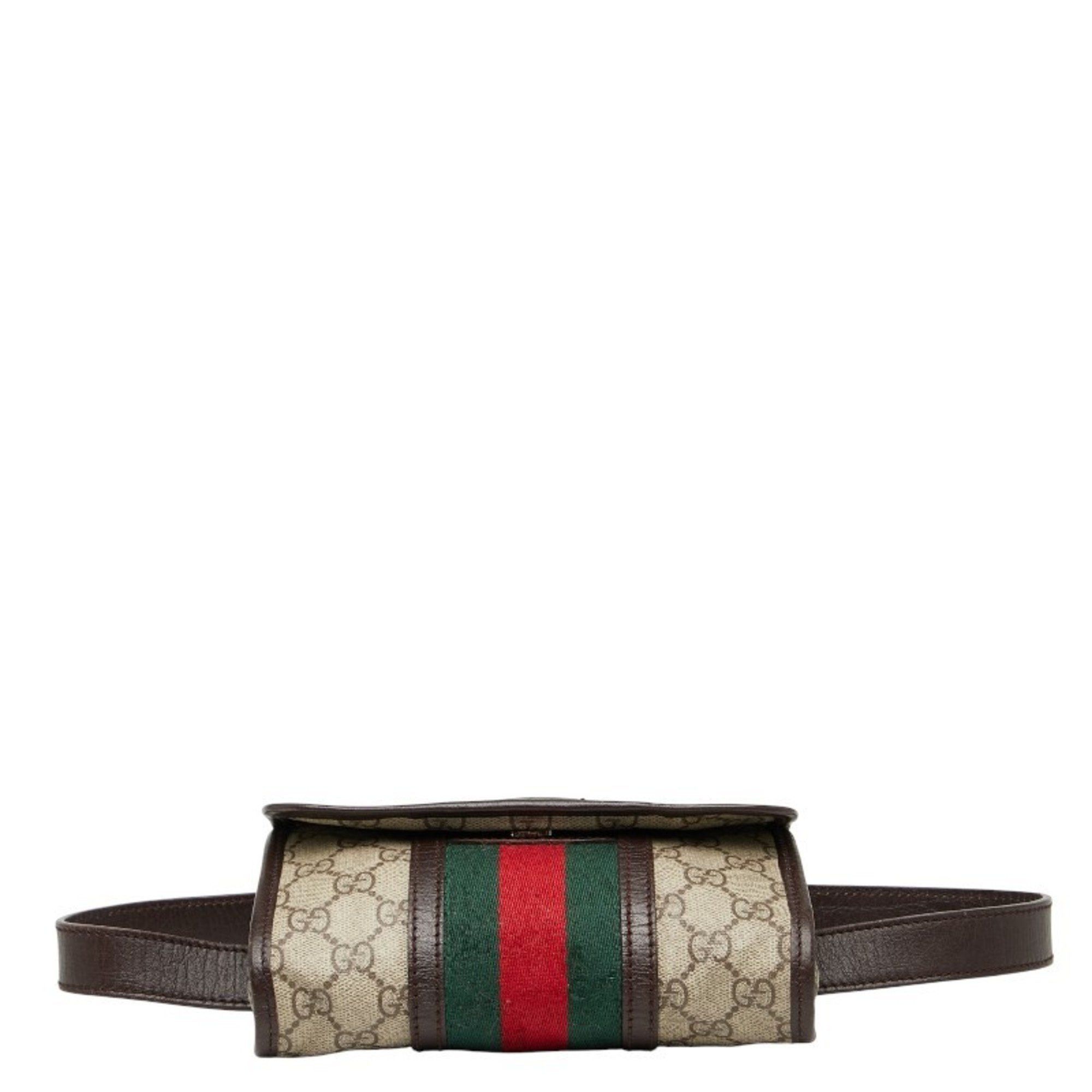 Gucci Gucci Sherry Line GG Supreme Body Bag/Waist Bag 152597 Beige Multicolor Leather Women's GUCCI Size ONE SIZE - 3 Thumbnail