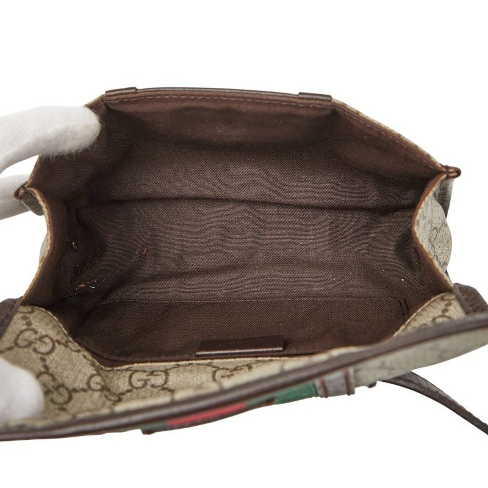 Gucci Gucci Sherry Line GG Supreme Body Bag/Waist Bag 152597 Beige Multicolor Leather Women's GUCCI Size ONE SIZE - 10 Thumbnail
