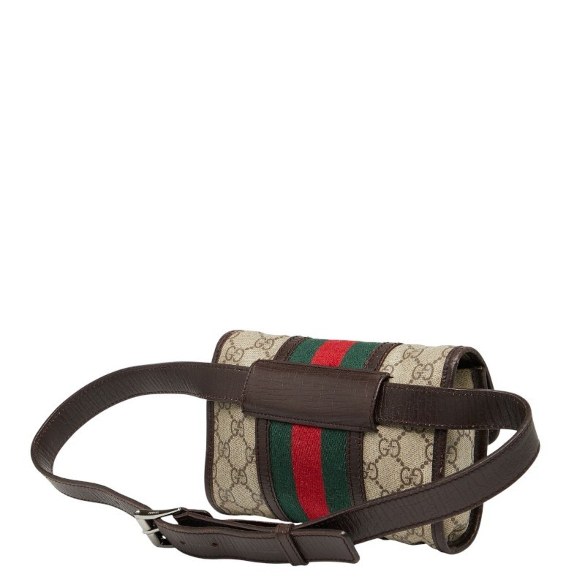 Gucci Gucci Sherry Line GG Supreme Body Bag/Waist Bag 152597 Beige Multicolor Leather Women's GUCCI Size ONE SIZE - 2 Thumbnail