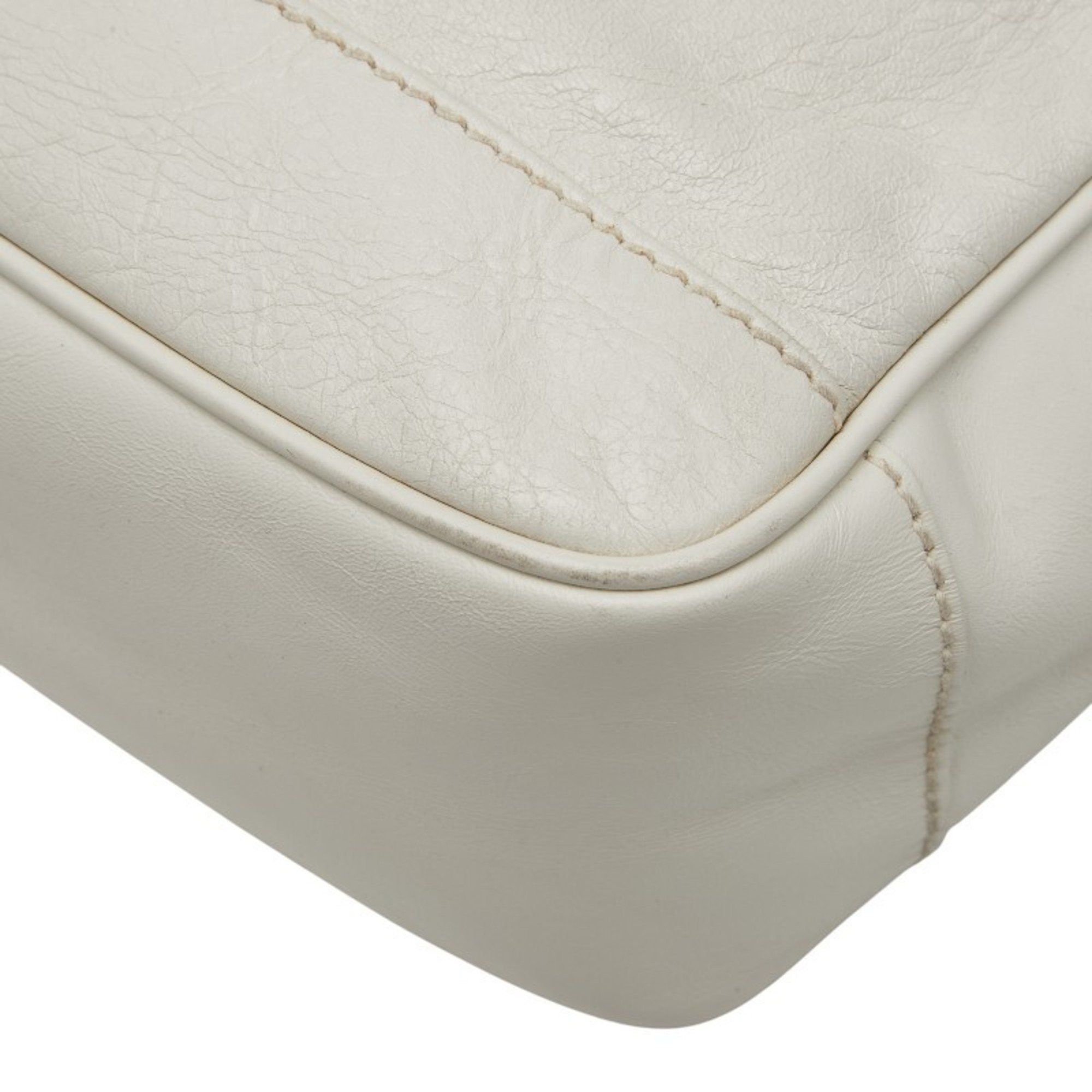 Balenciaga Balenciaga Reporter Crossbody Shoulder Bag 272862 White Leather Women's BALENCIAGA Size ONE SIZE - 5 Thumbnail