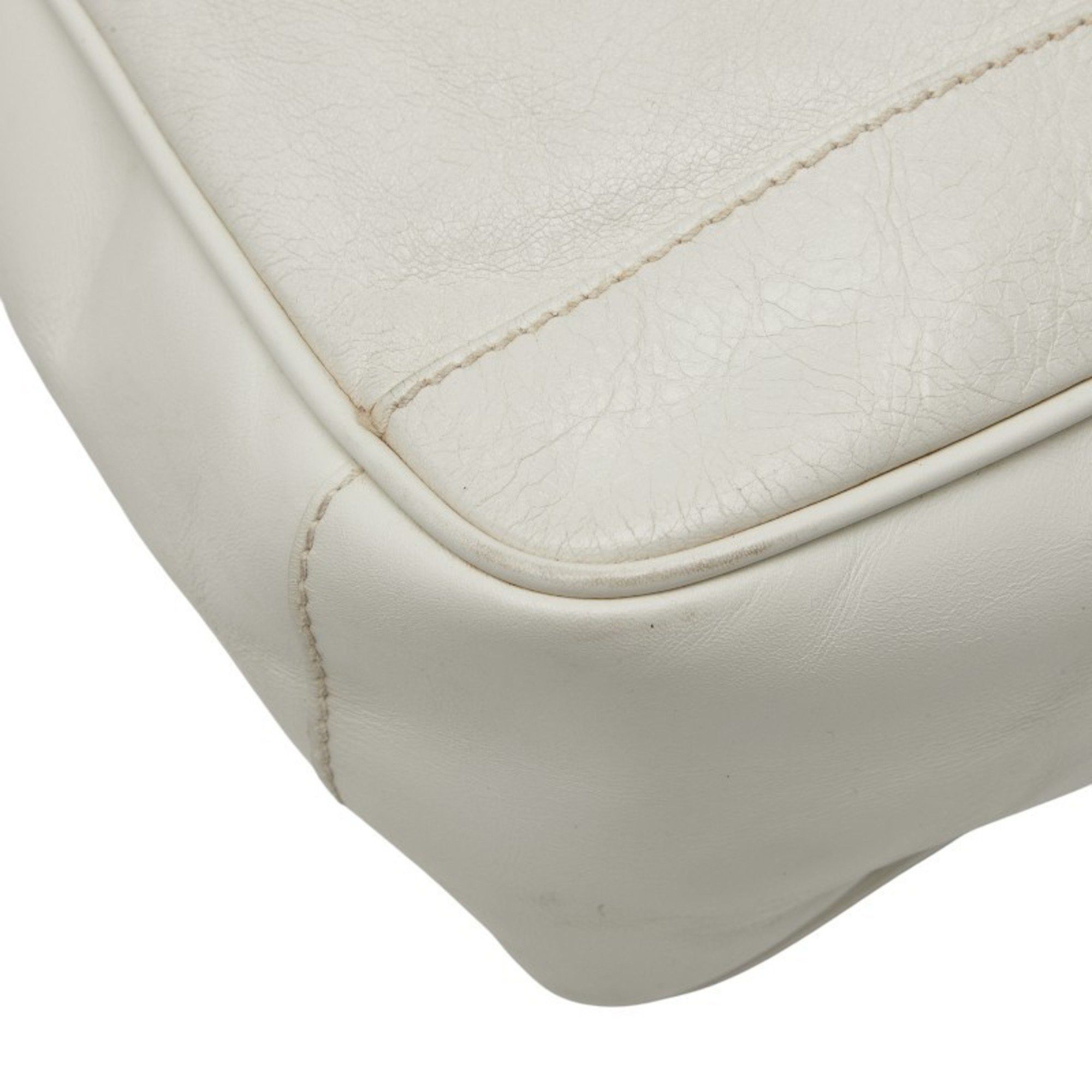 Balenciaga Balenciaga Reporter Crossbody Shoulder Bag 272862 White Leather Women's BALENCIAGA Size ONE SIZE - 4 Thumbnail