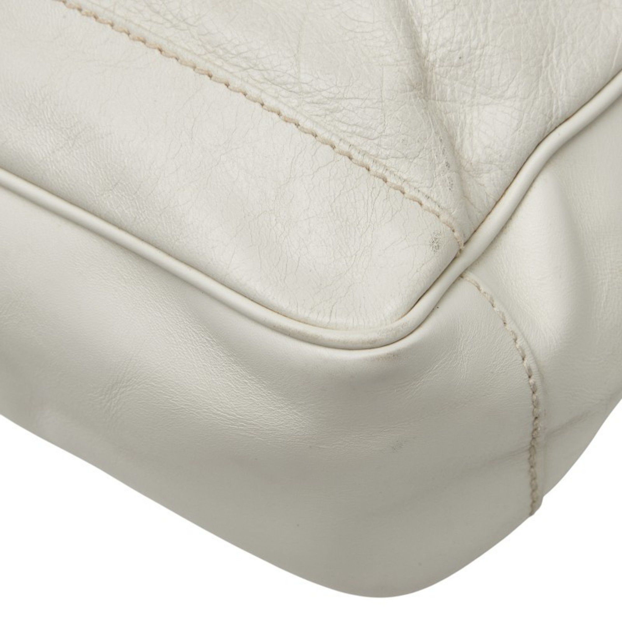 Balenciaga Balenciaga Reporter Crossbody Shoulder Bag 272862 White Leather Women's BALENCIAGA Size ONE SIZE - 6 Thumbnail
