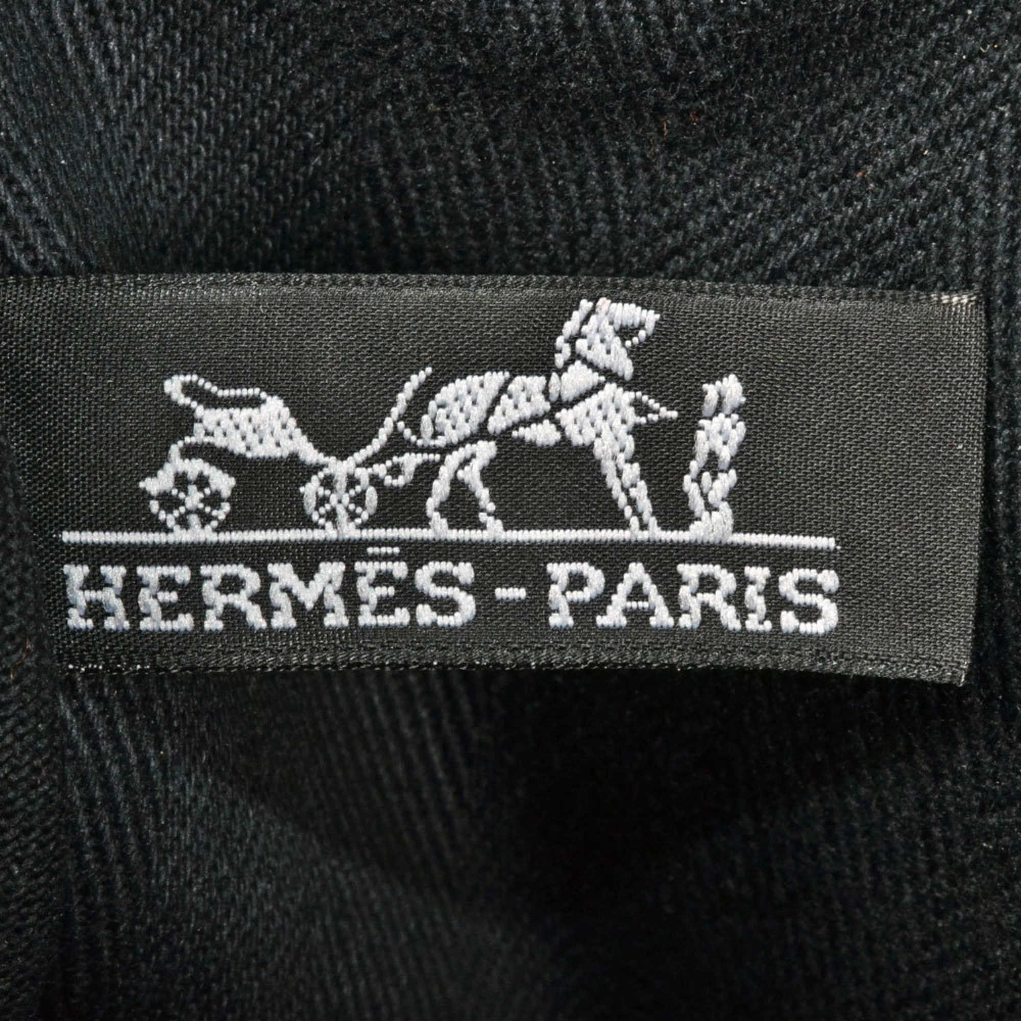 Hermes Hermes Valparaiso PM Handbag Toile Chevron Black Size ONE SIZE - 9 Thumbnail