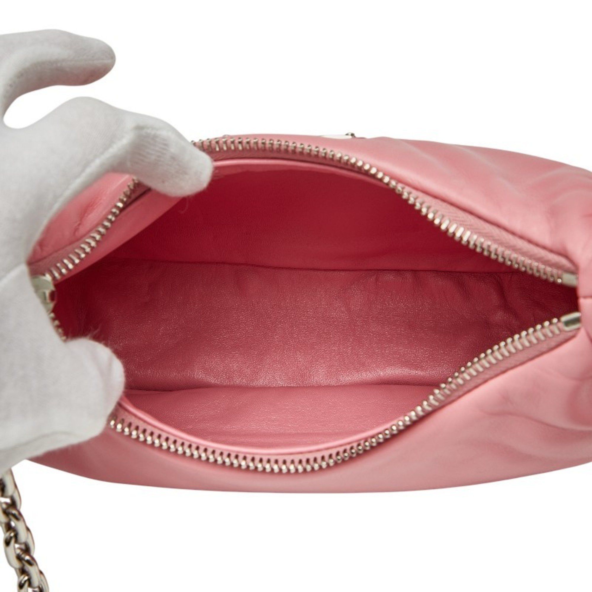Prada Prada Re-Edition 2005 Chain Handbag/Shoulder Bag 2WAY 1BH204 Pink Leather Women's PRADA Size ONE SIZE - 9 Thumbnail