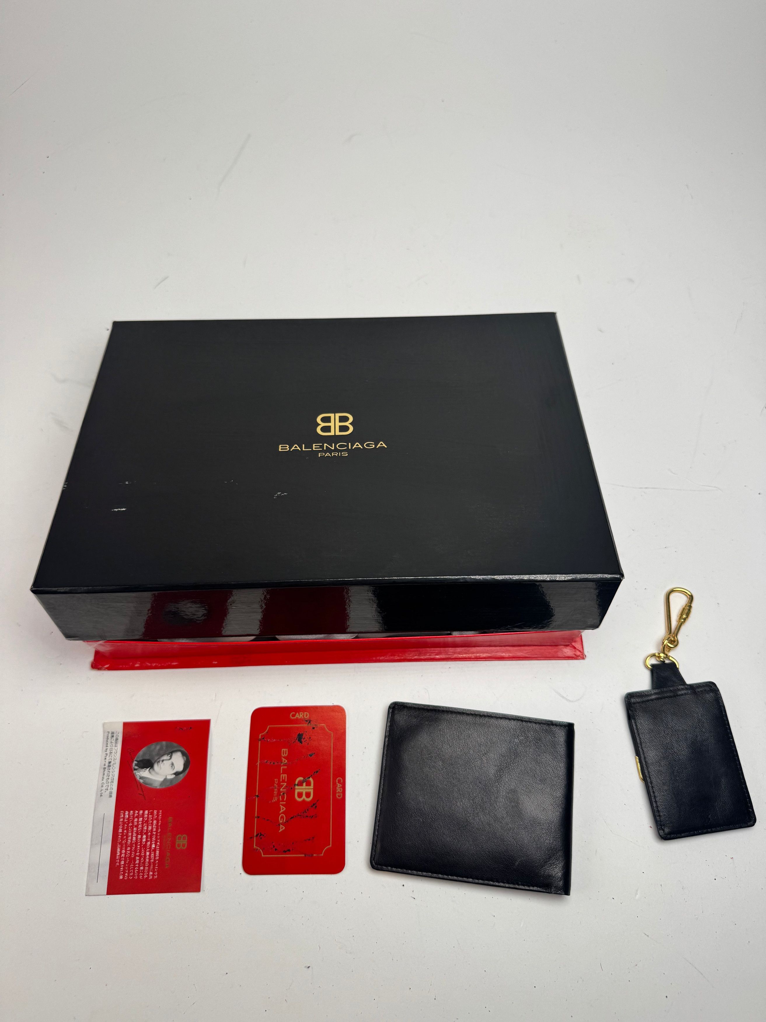 Balenciaga Vintage Leather Wallet Purse set black Size ONE SIZE - 11 Thumbnail